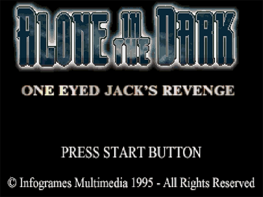 Alone In The Dark One Eyed Jack's Revenge title screen for Sega Saturn